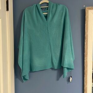 NWT Turquoise Blue Poncho